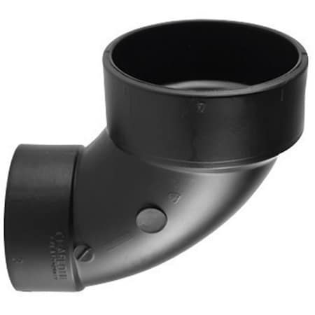 Pinpoint Charlotte Pipe w/ Foundry ABS003290600HA 4 x 3 in. ABS DWV 90 deg Elbow PI708797